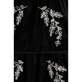 Pepe Jeans Памучна рокля Pepe Jeans DESTINY DRESS в черно среднодълга разкроена PL953743 (PL953743)