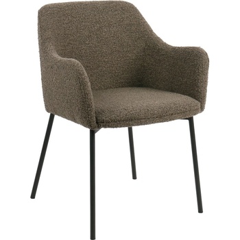 House Nordic Кафяв тапициран трапезен стол с подлакътници Melilla - House Nordic (1001216)