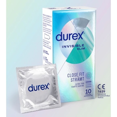 Durex Invisible Slim изключително тънък презерватив 10бр (5997321776125_pcdatvez_2)