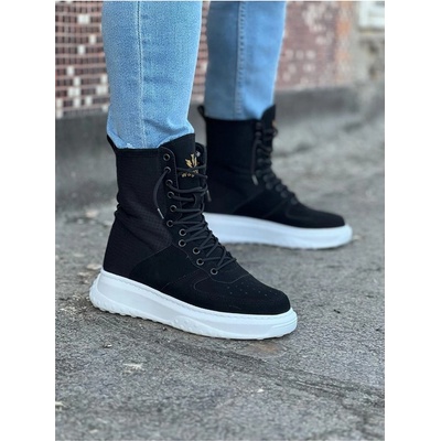 Wagon Мъжки велурени боти с връзки wg012 - Черни #364969 (364969_Черно)