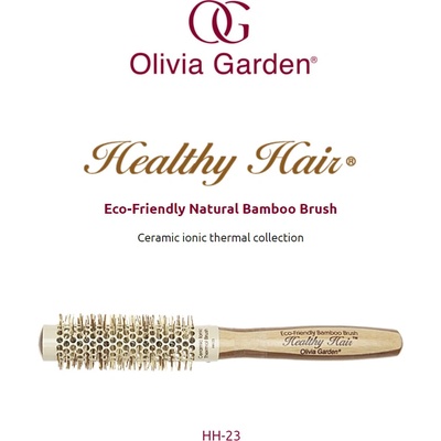 Olivia Garden Healthy Hair Bamboo termálne kefa na vlasy HH23 23 mm
