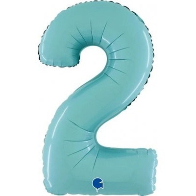 GRABO fóliový balónek ČÍSLICE pastel Modrá 2 66cm,26 nafukovací