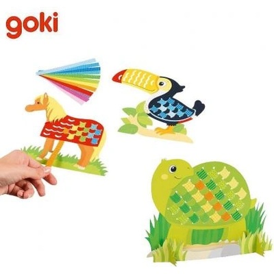 Goki - Творчески комплект с хартиени ленти - Животни (58467)