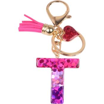 HARAHU Ключодържател Азбука - Т / Розова / Сърце kp37989 (37989)