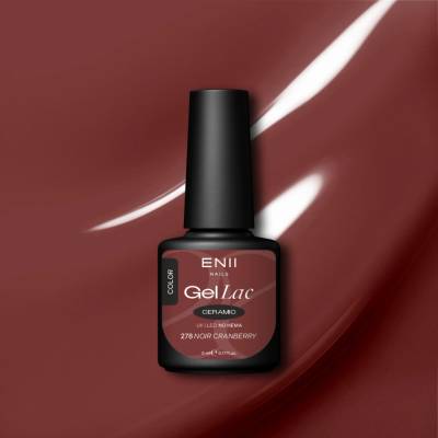ENII NAILS Gel lak Ceramic 278 Noir Cranbery gelový lak 5 ml