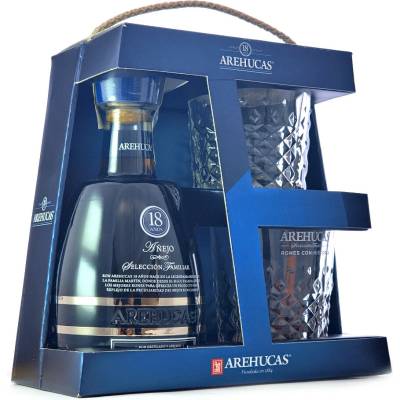 Arehucas 18 aňos 40% 0,7 l (dárkové balení 2 sklenice)