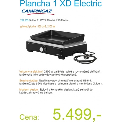 Campingaz 2198523 Plancha 1 XD Electric