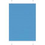 vidaXL Плисирана щора, синя, 85x100 см, ширина на плата 84, 4 см, полиестер (4015174)