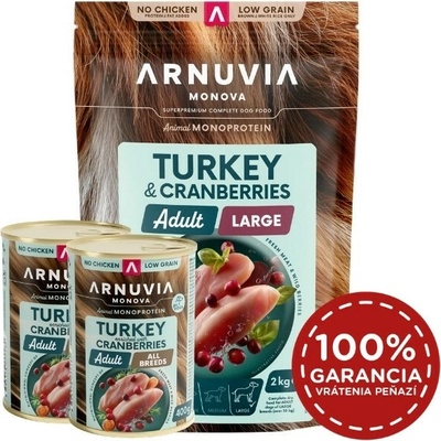 Arnuvia Monova Dog Adult Large Turkey & Cranberries 2 kg