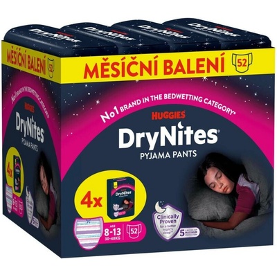 DryNites pro dívky JUMBO box 8-13 let / 30-48kg / 4x13ks