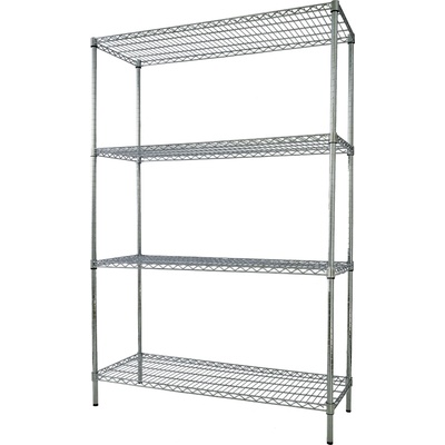 TECHNICA Regál z chrómovanej ocele, 4-policový, 1500x450x1800 mm | TECHNICA, Silver Line