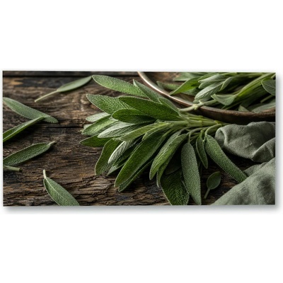 Plakát – Zelené bylinky na dřevě 80 × 40 cm Bez rámu Ano Bez rámu – Hledejceny.cz