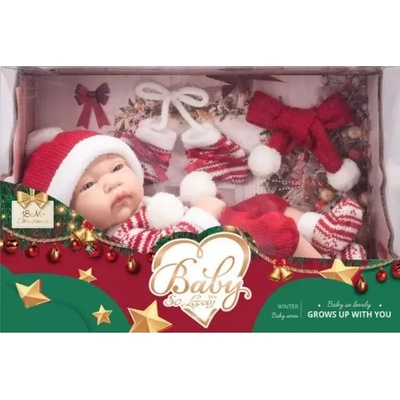 Global Express Коледно новородено бебе с шал и ръкавици - 30 см (249-2)