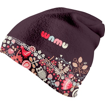 WAMU dívčí fleecová čepice Sova fialová