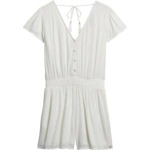 SUPERDRY Printed short sleeve romper - White (Off White)