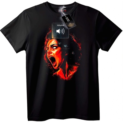 NOONEBRAND Тениска Писък на силата - 5XL, Black