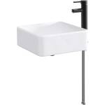 vidaXL Мивка за баня с кран и отвод Матово черно 36, 5 x 36, 5 x 13 см (890251)