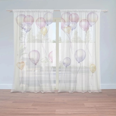 Sablio Záclony Pastelová oslava: 2ks 150x250cm