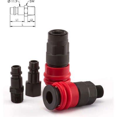 GAV VSUVKA THERMOPLAST. RYCHLOSPOJKY STL.VZDUCH 1/4" vnější závit