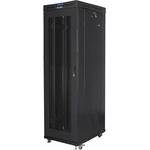 Lanberg Сървърен шкаф LANBERG 19" 42U/600x1000 свободностоящ с мрежеста врата LCD черен v2 (FF01-6042-23BL)