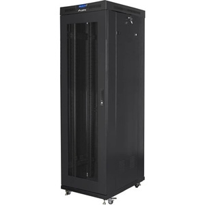 Lanberg Сървърен шкаф LANBERG 19" 42U/600x1000 свободностоящ с мрежеста врата LCD черен v2 (FF01-6042-23BL)