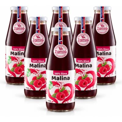 Zamio Malina 100% šťava 6 x 700 ml