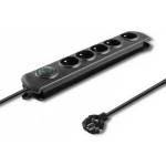 Qoltec Anti-surge bar QOLTEC 3.0M 5-SOCKETS BLACK/Modern