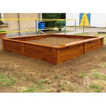 Playground System Pískoviště se sedáky Big A 2,5 x 2,5 m z akátu