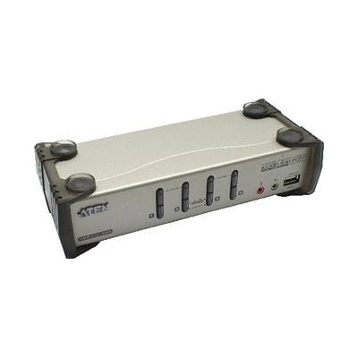 Aten CS-1734A KVM přepínač 4-port KVMP USB+PS/2, usb hub, audio, 1.2m kabely – Zbozi.Blesk.cz