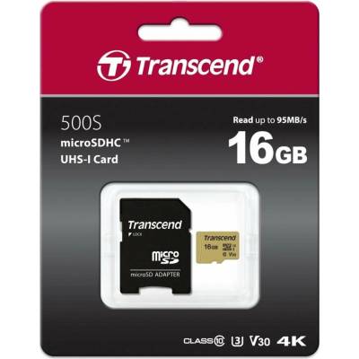 Transcend microSDHC 16GB UHS-I U3 TS16GUSD500S