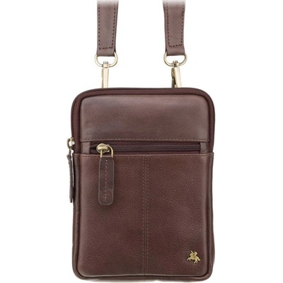 Malá pánska kožená taška na doklady KT160 hnedá