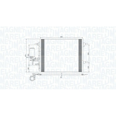 Kondenzátor klimatizace MAGNETI MARELLI 350203789000