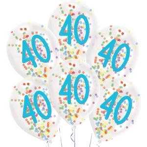 Amscan Латексови балони с конфети, 40 бр