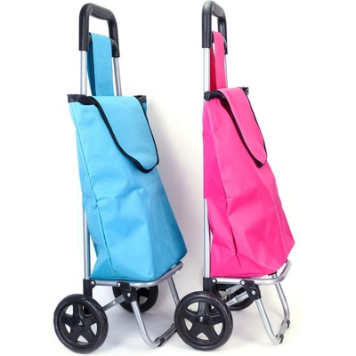 Пазарска чанта с колелца в цикламен или син цвят