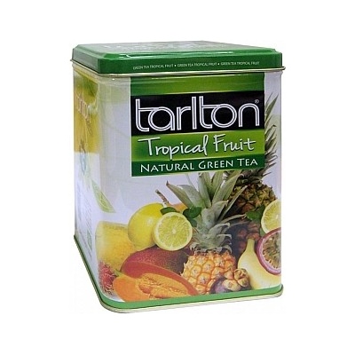 Tarlton Green Natural Tropical Fruits plech Venture Tea 250 g