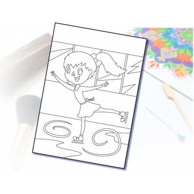 Radost v písku Šablona na pískování krasobruslařka A4 210 x 297 mm – Zboží Mobilmania