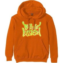 Billie Eilish Mikina Airbrush Flames Blohsh Orange