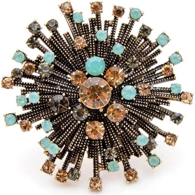 Gaira brož Hvězda 340009 tyrkysová – Zboží Dáma