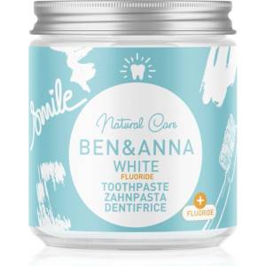 Ben & Anna Natural Toothpaste White Fluoride паста за зъби в стъклен дозатор с флуорид 100ml