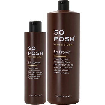 SO POSH šampon pro hnědou srst 250 ml