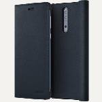 Nokia Калъф Nokia 8 CC-701, flip cover, кожен, черен (NOKIA 8 LEATHR FLIP BLU CP-801)