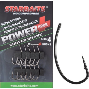 Starbaits Power Hook Curved Shank vel.6 10 ks