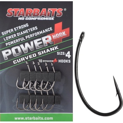 Starbaits Power Hook Curved Shank vel.6 10 ks