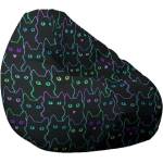 Pufrelax Пуф круша 320л. , Nirvana Grande, Cute Cat, Водоустойчив, Перящ се калъф, Пълнеж от Полистиролни перли, принт (PUF-G-NGR-TEXP-CUT)