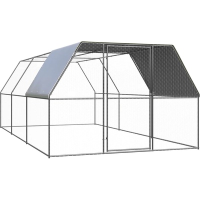 vidaXL Venkovní klec pro kuřata 3 × 6 × 2 m pozinkovaná ocel stříbrná 9799.3089325