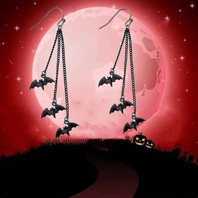 Fashion Jewelry náušnice visací Halloween Netopýři EA801