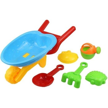 Plastica Играчки за пясък - Комплект формички в мини количка, 5 бр