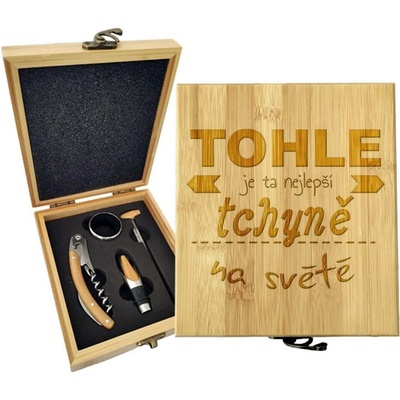 Sablio Dárková sada na víno Tohle je ta nejlepší tchyně na světě: 147×168×49 mm