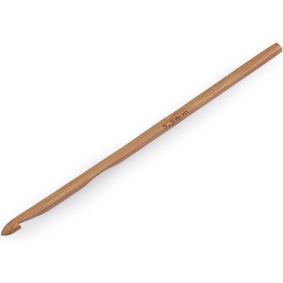 Bambusový háček na háčkování vel. 3; 4; 4,5; 5; 5,5 Varianta: 7 (5,5 mm) bambus tmavý, Balení: 1 ks