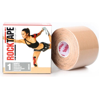 RockTape pro citlivou pokožku béžová kineziologický tejp 5 cm x 5 m